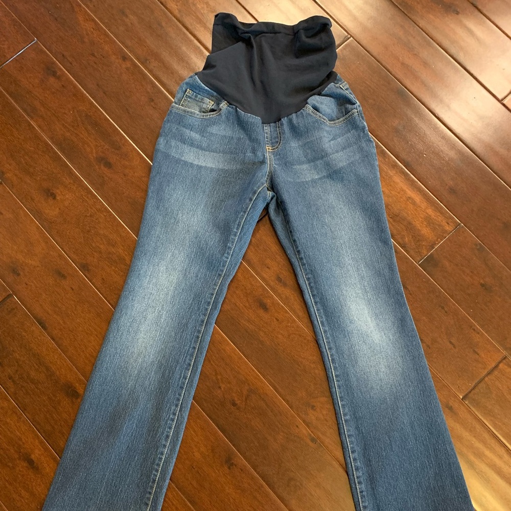 Indigo Blue maternity - secret fit belly (over the belly) blue jeans, size S